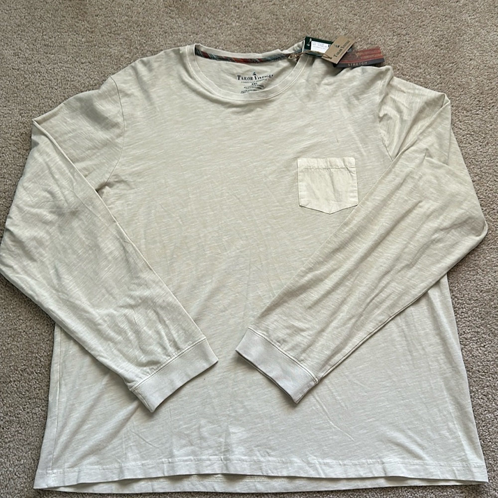 Stitch Fix Tailor Vintage Anchor Stretch Jersey One Pocket Off White Tee XXL